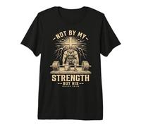 Christian Workout Not by My Strength But His Men's Gym Camiseta Premium