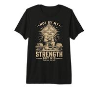 Christian Workout Not by My Strength But His Men's Gym Camiseta Premium