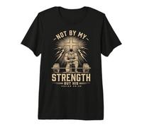 Christian Workout Not by My Strength But His Men's Gym Camiseta Premium