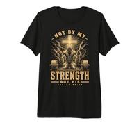 Christian Workout Not by My Strength But His Men's Gym Camiseta Premium