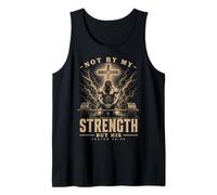 Christian Workout Not by My Strength But His Men's Gym Camiseta sin Mangas