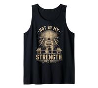 Christian Workout Not by My Strength But His Men's Gym Camiseta sin Mangas