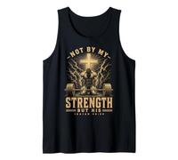 Christian Workout Not by My Strength But His Men's Gym Camiseta sin Mangas