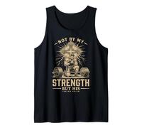 Christian Workout Not by My Strength But His Men's Gym Camiseta sin Mangas