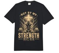Christian Workout Not by My Strength But His Men's Gym Comfort Colors Adult Heavyweight T-Shirt