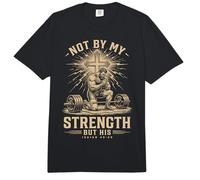 Christian Workout Not by My Strength But His Men's Gym Comfort Colors Adult Heavyweight T-Shirt