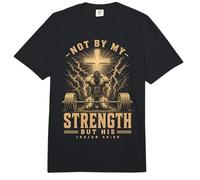 Christian Workout Not by My Strength But His Men's Gym Comfort Colors Adult Heavyweight T-Shirt