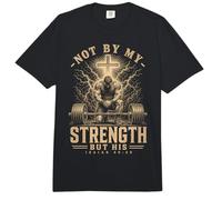 Christian Workout Not by My Strength But His Men's Gym Comfort Colors Adult Heavyweight T-Shirt