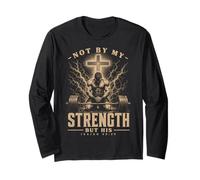 Christian Workout Not by My Strength But His Men's Gym Manga Larga