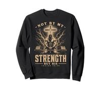 Christian Workout Not by My Strength But His Men's Gym Sudadera