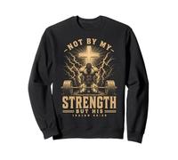 Christian Workout Not by My Strength But His Men's Gym Sudadera