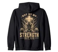 Christian Workout Not by My Strength But His Men's Gym Sudadera con Capucha