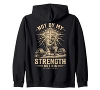 Christian Workout Not by My Strength But His Men's Gym Sudadera con Capucha