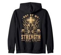 Christian Workout Not by My Strength But His Men's Gym Sudadera con Capucha