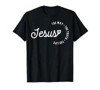 Christian Worship Women Men Kids Jesus The Way Truth Life Camiseta