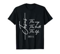 Christian Worship Women Men Kids Jesus The Way Truth Life Camiseta