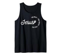 Christian Worship Women Men Kids Jesus The Way Truth Life Camiseta sin Mangas