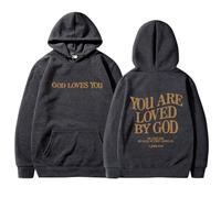 Christian You Are Loved By God - Sudaderas con capucha para mujer, diseño de Jesús, divertidas con capucha, con texto en inglés "Trust In The Lord Workou", de manga larga, para otoño, gótico, reza el