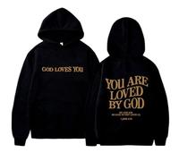 Christian You Are Loved By God - Sudaderas con capucha para mujer, diseño de Jesús, divertidas con capucha, con texto en inglés "Trust In The Lord Workou", de manga larga, para otoño, gótico, reza el