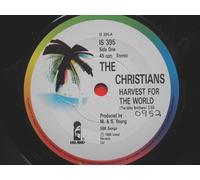 Christians Harvest For The World 7" Island IS395 VG/VG 1988 picture sleeve, there is handwritten number on label and there is 2mm drill hole in label rim