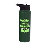 Christina Is Here Now Nombre personalizado Christina Stainless Steel Insulated Water Bottle