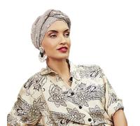 Christine Headwear Amber Boho Spirit Turban Set Touch Of Red 3040-0871 Set de Turbante + Cinta - Pañuelo Gorro Oncológico de Diseño para la Cabeza