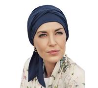 Christine Headwear B.B. Beatrice Turban 1291-0383 Turbante con Cinta Azul Oscuro - Pañuelo Gorro Oncológico de Diseño para la Cabeza