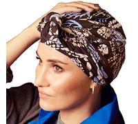 Christine Headwear Beatrice Turban with Ribbons Headband, Otoño Blues, Talla única Mujeres