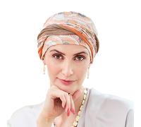 Christine Headwear HocShakti Turban Orange Elements 1418-4022 | Turbante de Bambú - Gorro Oncológico Mujer | Pañuelo para Quimioterapia | Talla Única