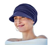 Christine Headwear HocSolana Sun Cap Dark Blue 1578-0255 | Gorra Solar de Bambú - Gorro Oncológico Mujer | Pañuelo para Quimioterapia | Talla Única