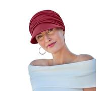 Christine Headwear HocSolana Sun Cap Red Bud 1578-0384 | Gorra Solar de Bambú - Gorro Oncológico Mujer | Pañuelo para Quimioterapia | Talla Única