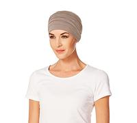 Christine Headwear soft Bamboo Yoga turban, Brown, diadema de yoga De las mujeres, Beige, One Size