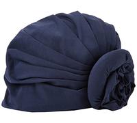 Christine Headwear Zuri Turban Made from Supima Cotton, Black Iris Turbante, One Size De Las Mujeres