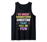 Christine Personalized Women's Gift Custom Christine Camiseta sin Mangas