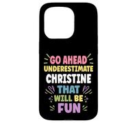 Christine Personalized Women's Gift Custom Christine Carcasa para iPhone 15 Pro