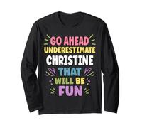 Christine Personalized Women's Gift Custom Christine Manga Larga