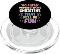 Christine Personalized Women's Gift Custom Christine PopSockets PopGrip para MagSafe