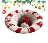 Christmas 3D Rugs, Optical Illusion non-skid Round Carpet with Festive GNOME Design, Soft Decorative Mat for Living Rooms, Entryway,