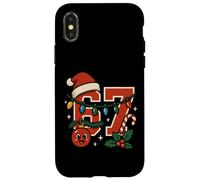 Christmas 67 Meme for Meme Lovers Funny Six Seven for Kids Carcasa para iPhone X/XS