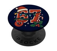 Christmas 67 Meme for Meme Lovers Funny Six Seven for Kids PopSockets PopGrip Adhesivo
