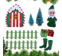 Christmas Accessories Kit | Miniature Christmas Home Decor | Doll House Model Kit for Holiday | Doll House Model Accessories for Christmas Craft Projects | Tiny Christmas Decor Set for Decoration