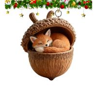 Christmas Acorn Animal Ornaments - Cute 2D Acrylic Acorn Party Supplies, Animal Christmas Pendants | Handcrafted For Winter Holiday Birthday Party Thanksgiving Vacation Home Office Room Dormitory