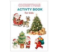Christmas Activity Book in Grayscale Lined Style