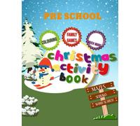 Christmas activity books : For kids: 50 pages of christmas games :Suduko, mazes, colouring, word searches, puzzles | 3,4,5,6,7 year old | Large format 8.5x11 inches + solutions at the end