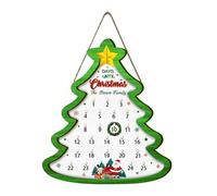 Christmas Advent - 2025 Wooden Sign Home Decor, Festive Countdown Ornament Display, Holiday Seasonal Decoration Piece, Wall Door Living Room Office Accessory, School Classroom Apartment Dorm Use