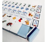 Christmas American Mahjong Set, 160 Acrylic Deep Engraved Majiang