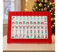 Christmas American Mahjong Set, 160 Acrylic Deep Engraved Majiang