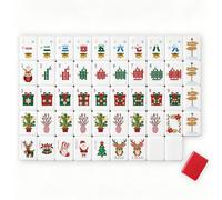 Christmas American Mahjong Set, 160 Acrylic Deep Engraved Majiang