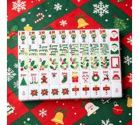 Christmas American Mahjong Set, 160 Acrylic Deep Engraved Majiang
