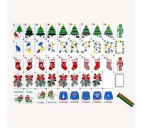 Christmas American Mahjong Set, 160 Acrylic Deep Engraved Majiang